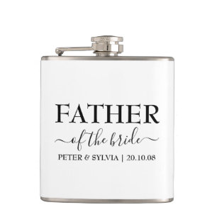 Father Of The Bride Wedding Party Custom Hip Flask