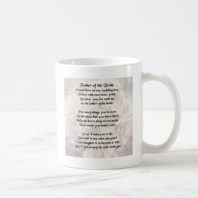 Father of the Bride - White Coffee Mug (Right)