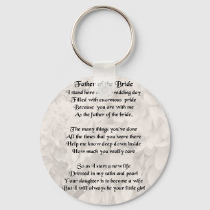 Father of the Bride - White Key Ring