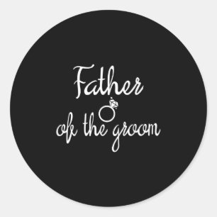Father Of The Groom Bachelor Party Bridesmaid Brid Classic Round Sticker
