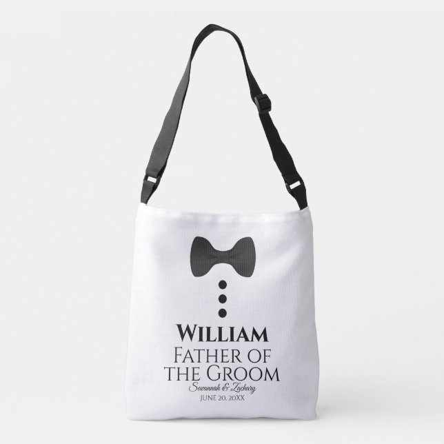 Father of the Groom Black Tie Wedding Swag Bag (Back)
