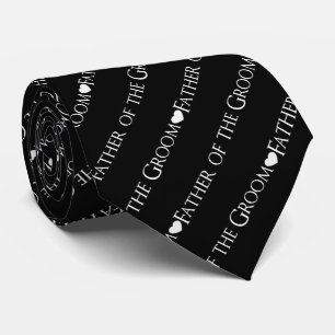 Father of the Groom Black Wedding Tie