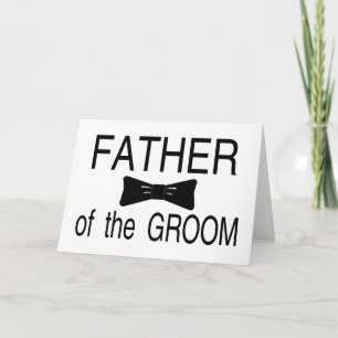Father Of The Groom Bowtie Card