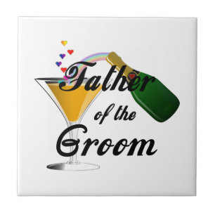 Father of the Groom Champagne Toast Tile