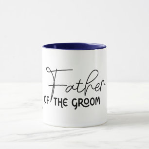 Father of the Groom Flowing Script Personalised  Mug