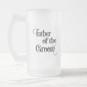 Father of the Groom Frosted Glass Beer Mug