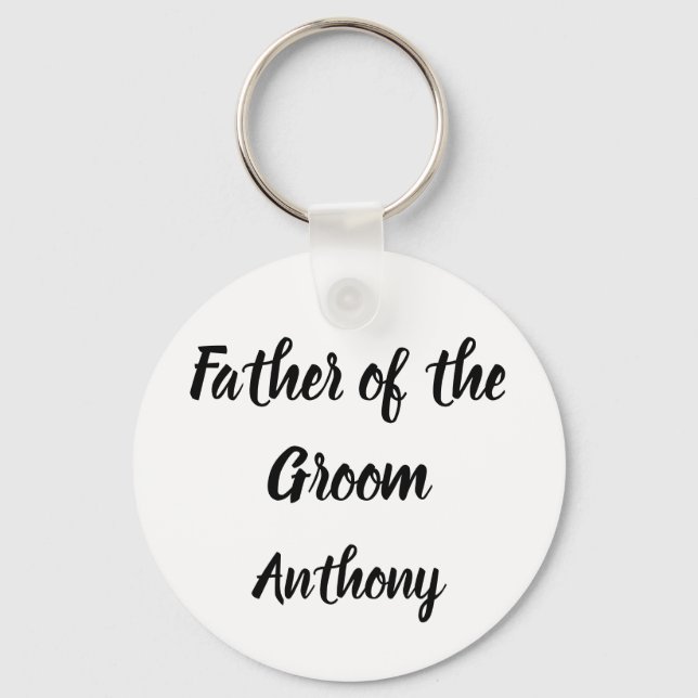 Father of the Groom Gift Custom Name Gift Wedding  Key Ring (Front)