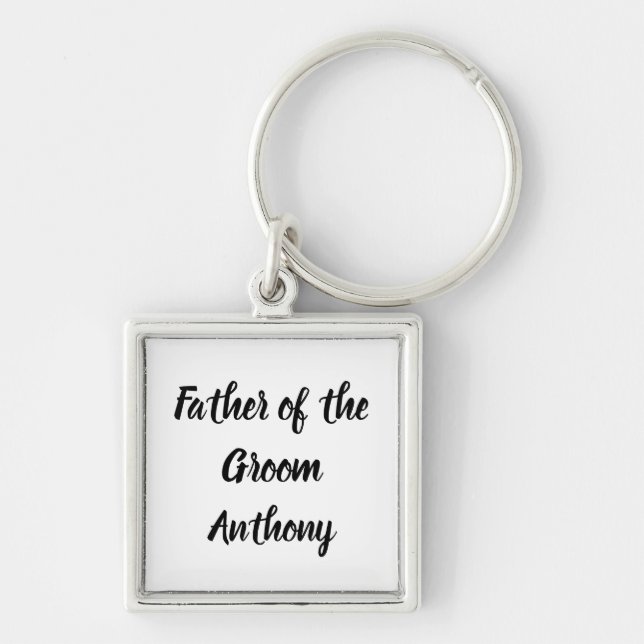 Father of the Groom Gift Custom Name Gift Wedding  Key Ring (Front)