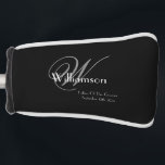 Father Of The Groom Gift Elegant Monogram Rustic Golf Head Cover<br><div class="desc">Wedding Party Gifts Father Of The Groom Gift Elegant Monogram Rustic Putter Cover. Click personalise this template to customise it with the monogram last name Initial, the first name, and the wedding date quickly and easily. Father Of The Groom Gift Elegant Monogram Rustic Golf Head Cover, is part of the...</div>