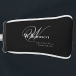 Father Of The Groom Gift Elegant Monogram Rustic Golf Head Cover<br><div class="desc">Wedding Party Gifts Father Of The Groom Gift Elegant Monogram Rustic Putter Cover. Click personalise this template to customise it with the monogram last name Initial, the first name, and the wedding date quickly and easily. Father Of The Groom Gift Elegant Monogram Rustic Golf Head Cover, is part of the...</div>