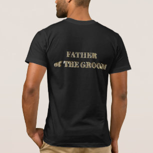 Father of The Groom Golden Glitter Typography Chic T-Shirt