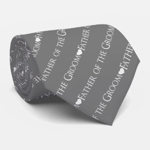 Father of the Groom Grey Wedding  Tie