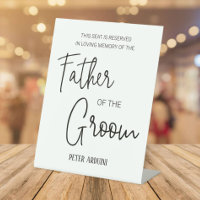 Father of the Groom Memorial Seat Reserved Wedding