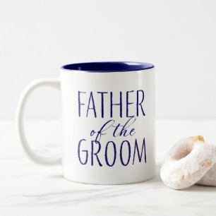Father of the Groom Navy Blue Two-Tone Coffee Mug
