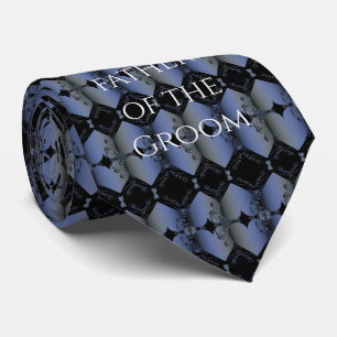 Father of the Groom Neon Blue Steampunk Wedding Tie