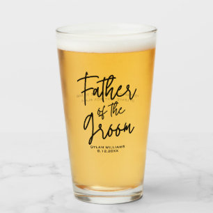 Father of the Groom Personalised Glass