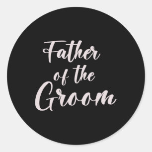 Father Of The Groom Tee Wedding Team Of Groom Dad Classic Round Sticker