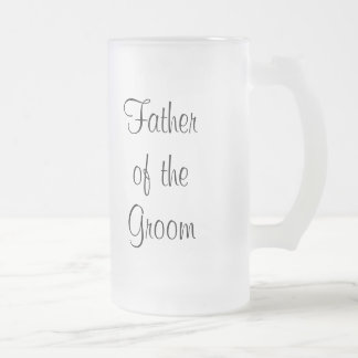 Father of the Groom Thank You Tankard Frosted Glass Beer Mug