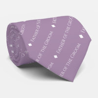 Father of the Groom Tiled White Text on Lavender
