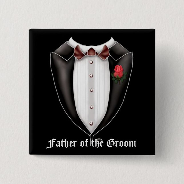 Father Of The Groom Tuxedo Button (Front)