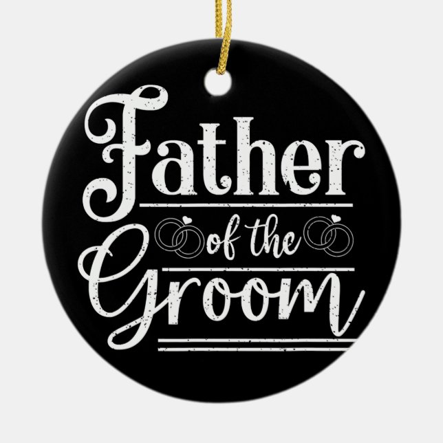 Father of The Groom Wedding Celebration Ceremony Ceramic Tree Decoration (Front)