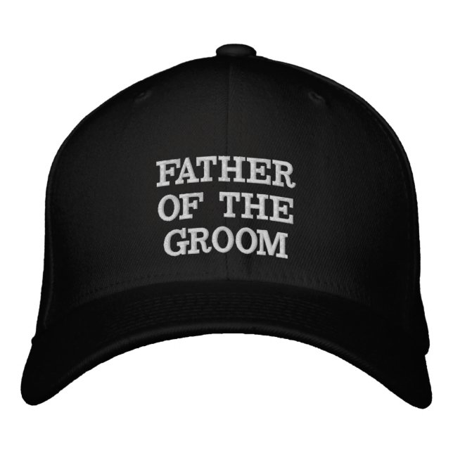 FATHER OF THE GROOM WEDDING Embroidered Baseball Hat (Front)