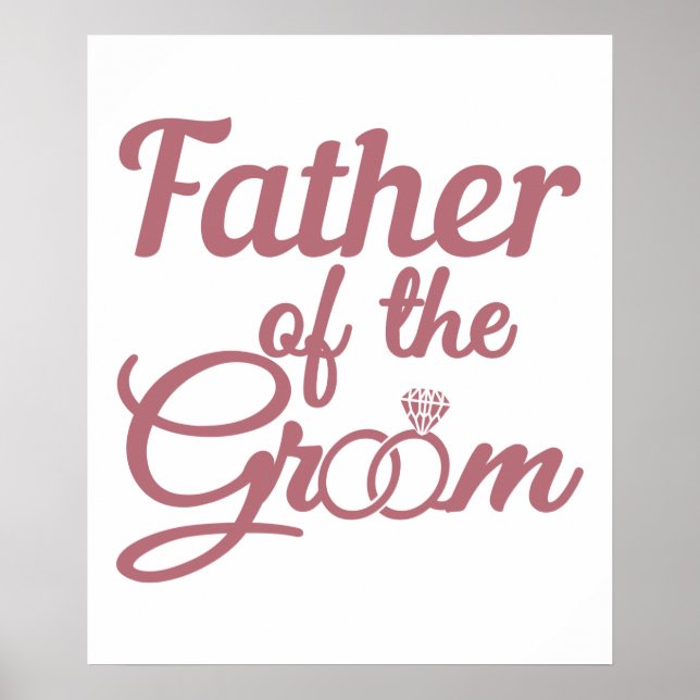 Father Of The Groom Wedding Family Matching Poster (Front)