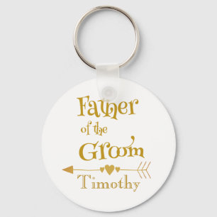 Father of the Groom Wedding Favor Gift Key Ring