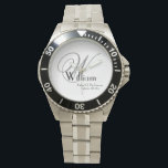 Father Of The Groom Wedding Gift Monogram Sports Watch<br><div class="desc">Father Of The Groom Wedding Gift Monogram Sports Watch. Click personalize this template to customize it with the monogram initial, the name, and the wedding date quickly and easily. Father Of The Groom Wedding Gift Monogram Sports Watch, is part of the Parent Gifts Collection, with a matching Father Of The...</div>