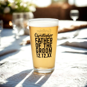 Father of the Groom Wedding Glass