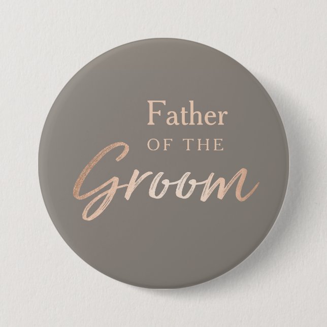 Father of the Groom Wedding Rehearsal 7.5 Cm Round Badge (Front)