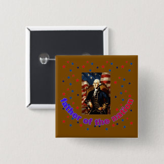 Father of the nation brown 15 cm square badge