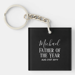 Father of the YEAR DAD Husband Man CUSTOPM TEXT Key Ring