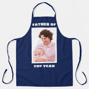 Father Of The Year Personalised Custom Photo Daddy Apron