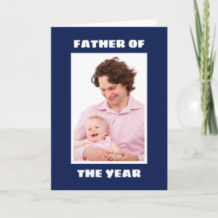 Father Of The Year Personalised Custom Photo Daddy Card