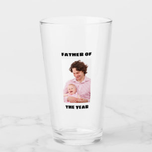 Father Of The Year Personalised Custom Photo Daddy Glass