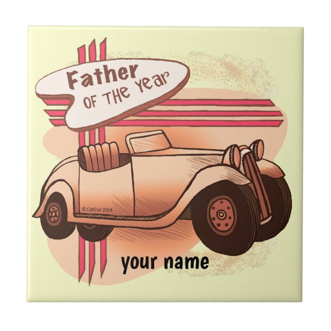 Father Of The Year  Tile (Front)