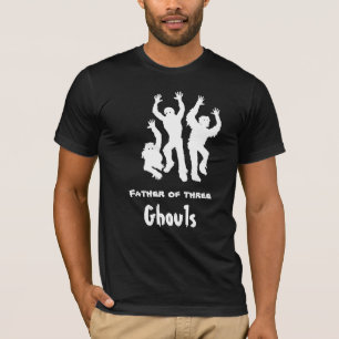 Father of Three Ghouls Funny Mum Halloween Shirt