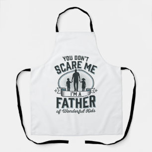 Father of Wonderful Kids Vintage Quote Design_1 Apron