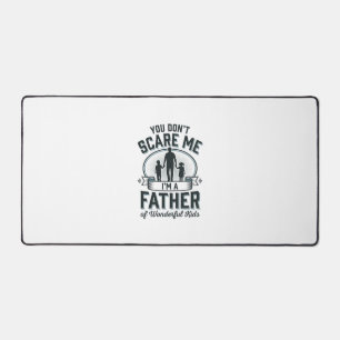 Father of Wonderful Kids Vintage Quote Design_1 Desk Mat