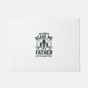 Father of Wonderful Kids Vintage Quote Design_1 Doormat
