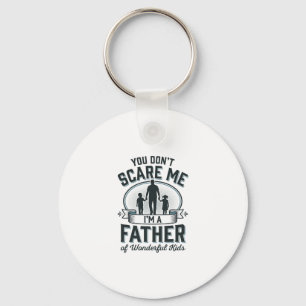 Father of Wonderful Kids Vintage Quote Design_1 Key Ring