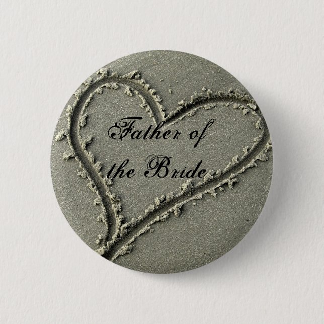 Father ofthe Bride 6 Cm Round Badge (Front)