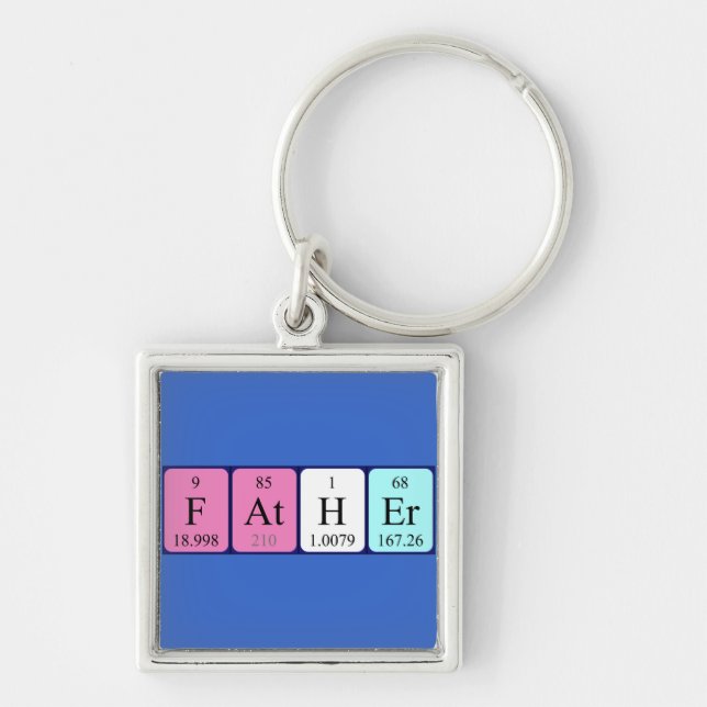 Father periodic table name keyring (Front)