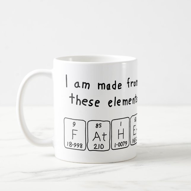 Father periodic table name mug (Left)