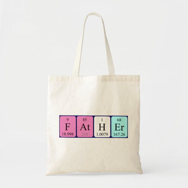 Father periodic table name tote bag (Front)