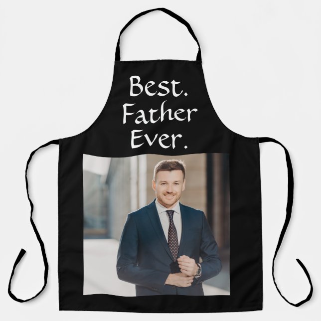 Father Photo Collage Custom Giant Apron (Front)