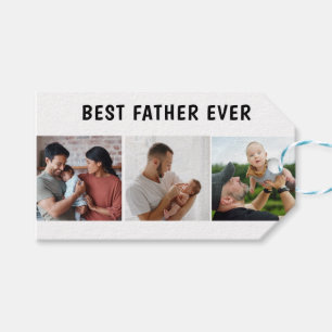 Father Photo Collage Custom Giant Gift Tags