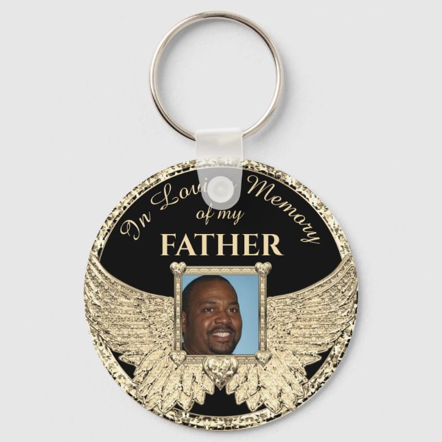 Father Photo Memorial Keychain (Front)