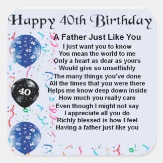 40th Birthday Stickers | Zazzle.co.uk